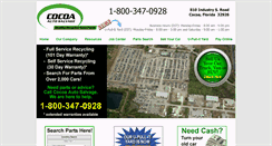 Desktop Screenshot of cocoaautosalvage.com